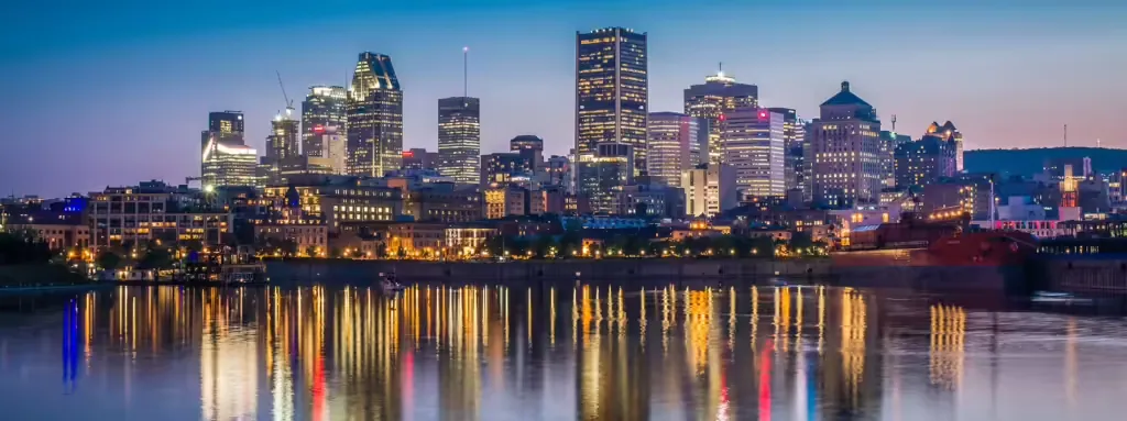 Montreal skyline at night